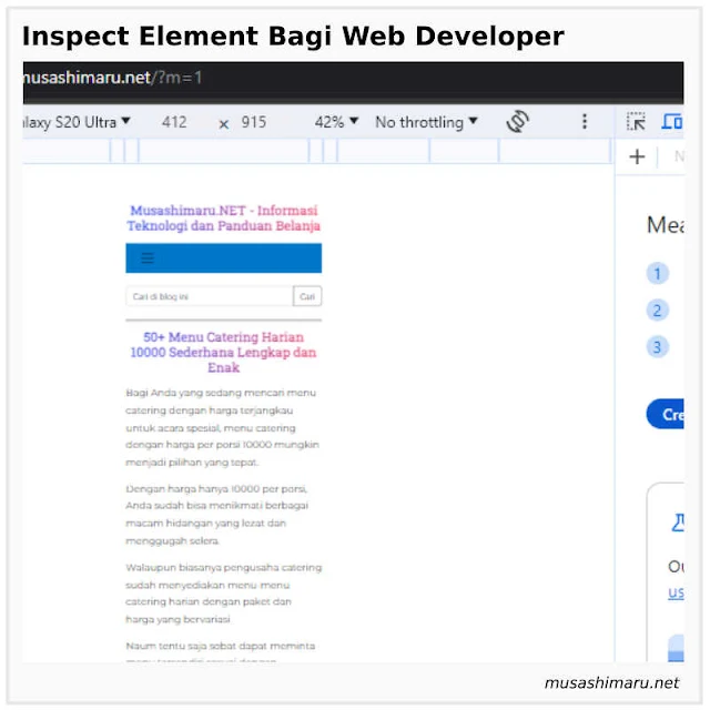 Cara Melakukkan Inspect Element Bagi Web Developer Beserta Fungsinya
